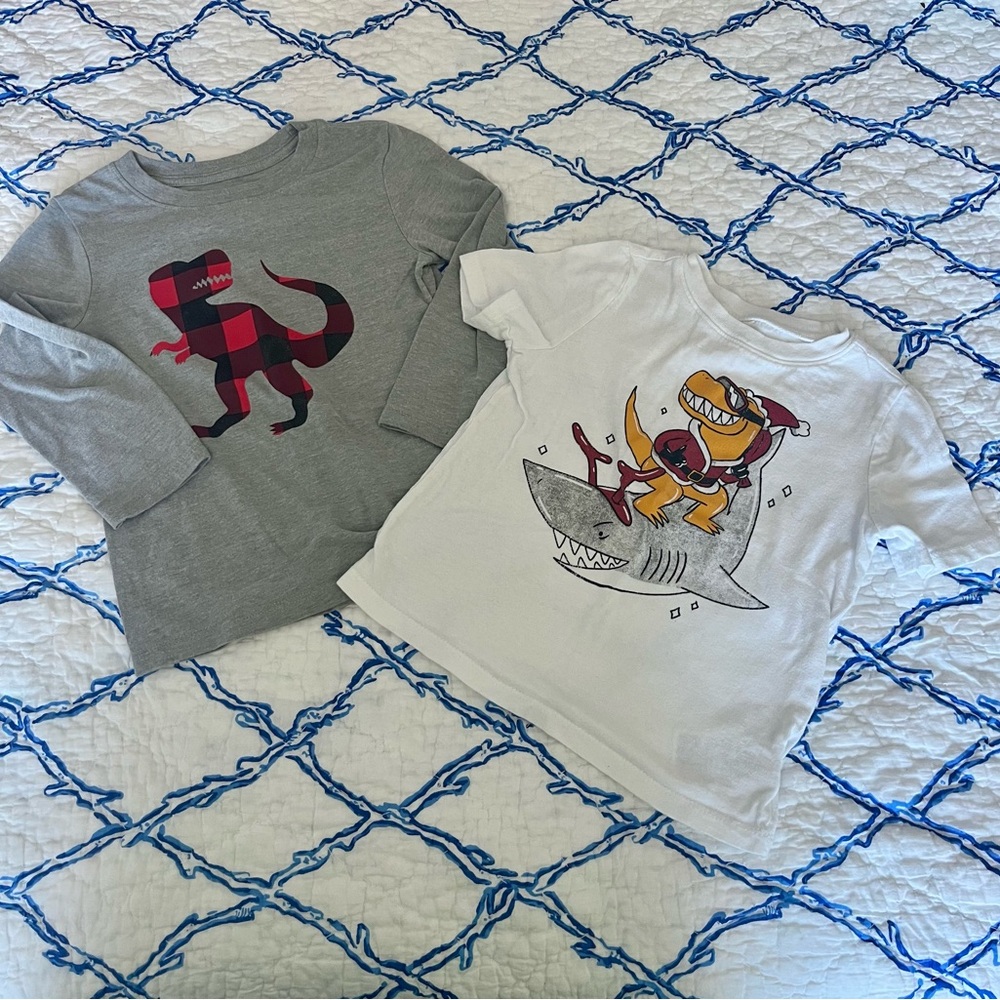 Christmas Dinosaur T Shirt Bundle Size 4T
